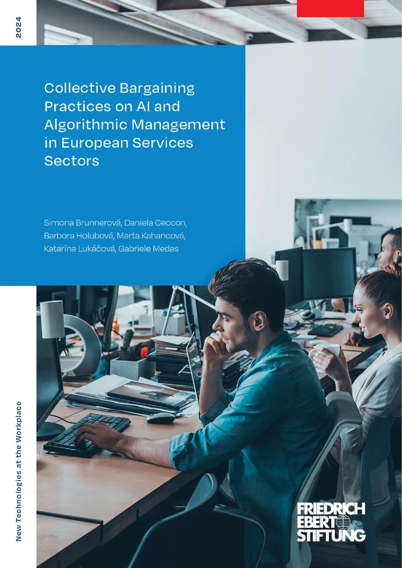 Cover of Collective bargaining practices on AI and algorithmic management in European services sectors