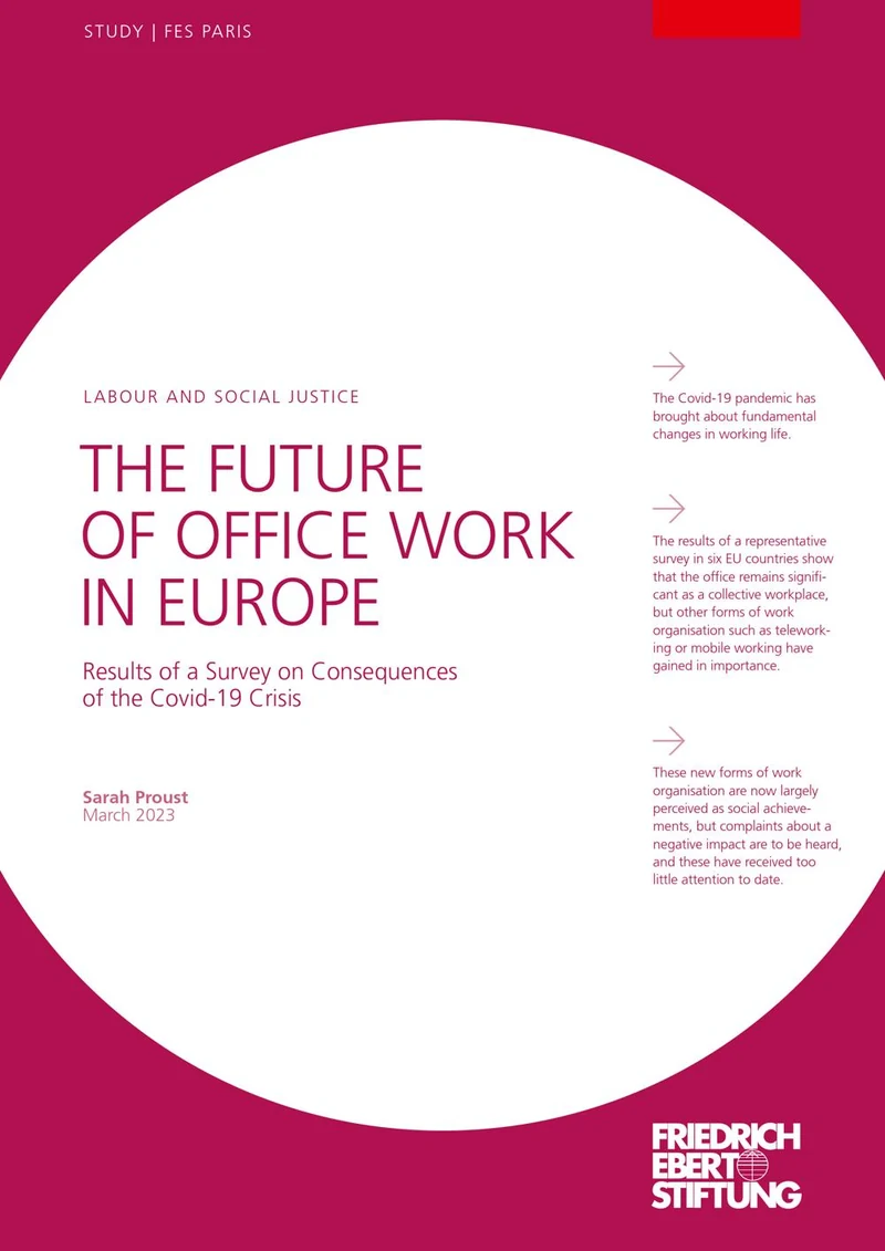 First page of The future of office work in Europe: results of a survey on consequences of the Covid-19 crisis